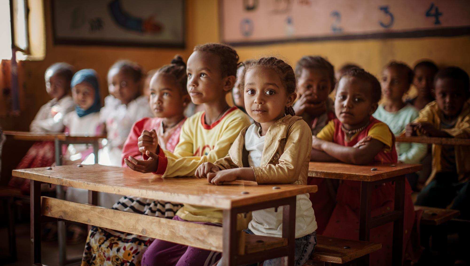 Niños en edad escolar en Etiopía